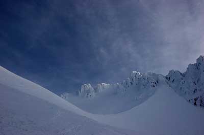 Hogsback Climbing Route on South Side of Mt. Hood